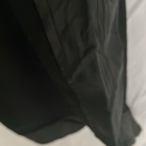 Banana Republic: Black Tank Top- faux leather sides & bottom- zip back- S - Picture 4 of 13